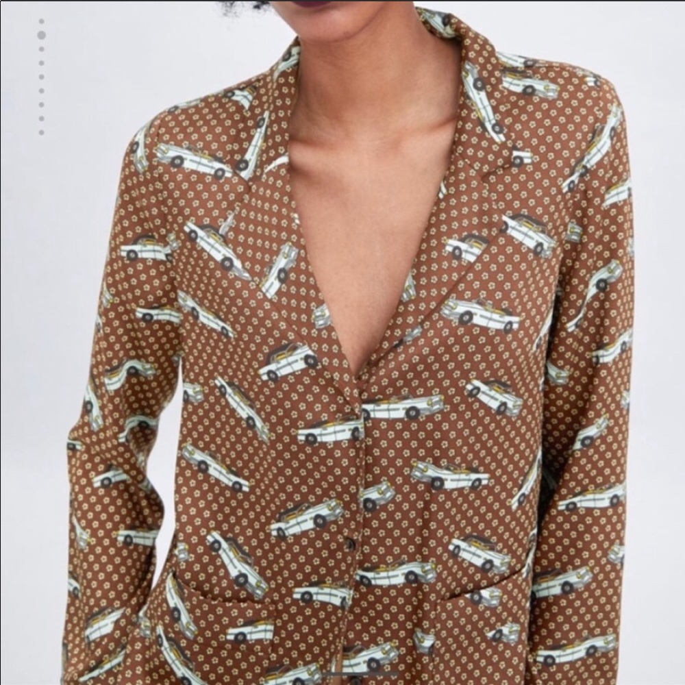ZARA car print top